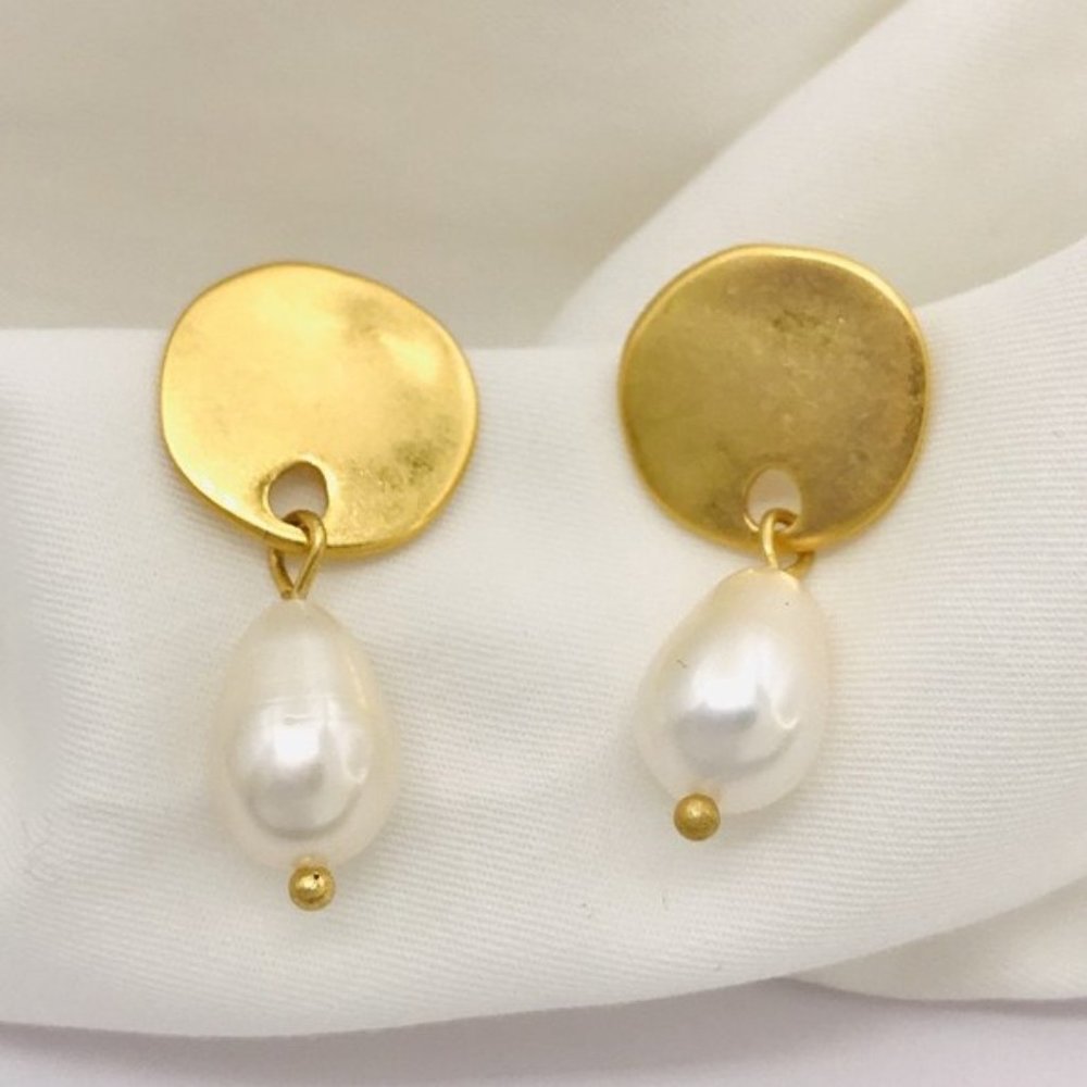 Madewell Pearl Disc Earrings